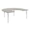 Flash Furniture Commercial Adjustable Height Horseshoe Activity Table with Short Legs in LTGY XU-A6066-HRSE-LTGRY-T-P-GG - alternate 1