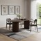 Homeroots 86" Walnut Wood Double Pedestal Base Oval Dining Table 720673 - alternate 2