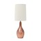 Homeroots 20" Rose Gold Metal Novelty Table Lamp With White Drum Shade 643323 - alternate 3