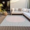 Homeroots 5' X 8' Silver And Pink Striped Washable Indoor Outdoor Area Rug 597194 - alternate 7
