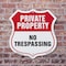 Signmission Private Property Shield Sign No Trespass, 6 Inch X 6 Inch, Plastic Sign SHI-P-6-454 - alternate 3