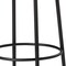 Homeroots 31" White and Black Fabric and Metal Backless Bar Height Bar Chair 632465 - alternate 6