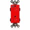 Leviton Straight Blade Receptacle, 5-15R, 15 A, 125V AC, 2 Pole, 3 Wire, Surface Mount, Self-Grounded MT162-HGR - alternate 1
