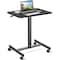 Simple Deluxe iPower Standing Desk Small Rolling Desk with Lockable Wheels, Mobile Stand Up Desk Adjustable Heigh 3A88HKDESKMHL07RUST - alternate 1