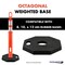 Traffic Kontrol Arch-Top Delineator Post 45in Tall, 4in Reflective Tape, Orange, 8LBS Base, 100PK TKDP-ATOP-45-8-OR-100 - alternate 5