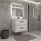 Homeroots 24" White Wood Floating Bathroom Vanity With White Sink And Three Drawers 624194 - alternate 2