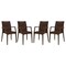 Leisuremod Weave Mace Indoor/Outdoor Arm Chair, Brown, 4PK MCA19BR4 - alternate 1