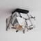Jonathan Y Alessia 8 in. 1-Light Modern Contemporary Alabaster/Iron Square LED Semi Flush Mount, White and Black JYL1203C - alternate 2