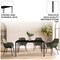 Leisuremod Rectangular 55.11 in W, 28.7 in L, Stone/Aluminum, Black/Gold ATBL-55BLG-S - alternate 7