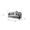 Homeroots 89" Platinum Imitation Silk Damask Sofa And Toss Pillows 491319 - alternate 3