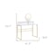 Homeroots 41" White And Gold Faux Marble and Steel Vanity Table with Mirror 568240 - alternate 7