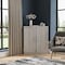 Homeroots Set Of Two White Wood Corner Accent Cabinet With Two Doors 719683 - alternate 2