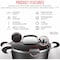 Bakken-Swiss 23Pc Cookware Set, Black Pots, Skillets, Bakeware, Reinforced Aluminum, Gas, Electric, Induction BKCWL23B - alternate 5