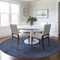 Homeroots 8' Navy Blue And Charcoal Round Floral Washable Indoor Outdoor Area Rug 604230 - alternate 7