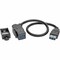 Tripp Lite USB 3.0 KEYSTONE PANEL MOUNT COUPLER CABLE F/F ANGLED 1FT U325-001-KPA-BK - alternate 1