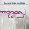 Serenelife 20 Pack Velvet Hangers, 20PK SLHVELPURP20 - alternate 2