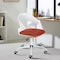 Homeroots White and Red Adjustable Height Swivel Rolling Office Chair 568073 - alternate 3