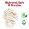 Smarty Had A Party 10.25" White with Gold Waves Plastic Dinner Plates, 120PK 310WHG-CASE - alternate 5