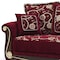 Homeroots 95" Burgundy Chenille Convertible Futon Sleeper Sofa And Toss Pillows With Storage 607082 - alternate 4