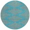 Homeroots 8' Teal Blue And Pink Round Geometric Washable Indoor Outdoor Area Rug 598790 - alternate 4