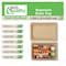 Ecoquality 1.5L Compostable Natural Sugarcane Bagasse No Lid Small Take Out Sushi Serving Tray, 100PK EQ15LSUSHINL-100 - alternate 6