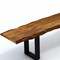 Homeroots 68in Brown and Black Live Edge Solid Wood Dining Bench 379794 - alternate 2