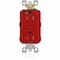 Leviton Receptacle, 15 A, 125V AC, Red AGTR1-HGR - alternate 1