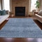 Homeroots 9' X 12' Blue And Ivory Geometric Washable Indoor Outdoor Area Rug 630493 - alternate 7