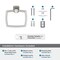 Amerock Revitalize Brushed Nickel Traditional 6-13/16 in 173 mm Length Towel Ring BH36032G10 - alternate 5
