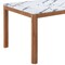 Homeroots 63" White and Natural Faux Marble and Solid Wood Dining Table 623357 - alternate 5