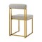 Armen Living Anastasia Dining Chair with Gold Brushed Stainless Steel and Taupe Fabric - Set of 2 LCANSIBGLTP - alternate 4