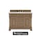 James Martin Vanities Brookfield 48 in. Single Vanity, Pecan w/ 3 CM Victorian Silver Silestone Top 547-V48-PCN-FVSL - alternate 1