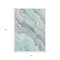 Homeroots 5' X 8' Teal Blue And Silver Abstract Washable Indoor Outdoor Area Rug 618437 - alternate 4