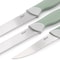Oster Linbergh 14 Pc Stainless Steel Cutlery and Cutting Board Set in Green with Soft-Grip Handles 143720.14 - alternate 5