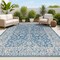 Jonathan Y Palazzo Vine and Border Textured Weave Navy/Gray 3 ft. x 5 ft. Indoor/Outdoor Area Rug SMB103A-3 - alternate 1