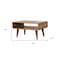 Homeroots 26in Brown Solid Wood Open Shelving TV Stand 719190 - alternate 4