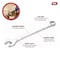 Performance Tool 1-7/16 in. Combination Wrench, Jumbo, Chrome Alloy Steel, Raised Panel W377B - alternate 4