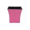 Homeroots 7in Hot Pink Recycled Plastic Indoor Outdoor Square Pot Planter 488276 - alternate 1