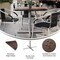Flash Furniture 36" Square Outdoor Tabletop, Dark Brown, Seamless Surface Technology, 30x30 Silver Cast Iron X Base ST-SQ36-WBR-T3030S-GG - alternate 6