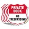 Signmission Private Dock Shield Sign No Trespassing, 6 inch X 6 inch, Vinyl Decal, 5PK SHI-D-5PACK-6-434 - alternate 1