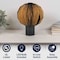 Jonathan Y Quincy 11" Modern Minimalist Paper Pleated Orb Accent LED Table Lamp, Black JYL9103A - alternate 5