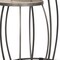 Homeroots Set of Two Cream and Black Solid Wood and Iron Oval Nested Tables, 2PK 605371 - alternate 2
