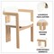 Leisuremod Velo Modern Dining Chair in Natural Wood with White Seat, 4PK VCNW-51W4 - alternate 7