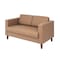 Flash Furniture HERCULES Artemis Cognac LeatherSoft Reception Loveseat w/2 AC Outlets/1 USB/1 USB-C Ports ZB-8921-2S-COGNAC-GG - alternate 1