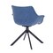 Leisuremod Markley Swivel Leather Dining Arm Chair with Iron Legs, 2PK ESCBL-26-BU2 - alternate 6