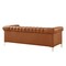 Homeroots 85" Camel Faux Leather Manufactured Wood Sofa 543961 - alternate 6