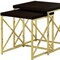 Homeroots Set of Two 41" Gold And Brown Nested Tables, 2PK 333114 - alternate 3