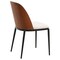 Leisuremod Tule Fabric Dining Side Chair with Powder-Coated Steel Frame, Walnut/Beige TCWN18BG - alternate 5