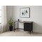 Homeroots 47" Gray and Black Computer Desk With Two Drawers 333535 - alternate 5