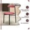 Leisuremod Lume Modern Dining Side Chair in Polyester with Black Steel Frame in Burgundy, 4PK LC20BUR4 - alternate 6